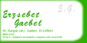 erzsebet gaebel business card